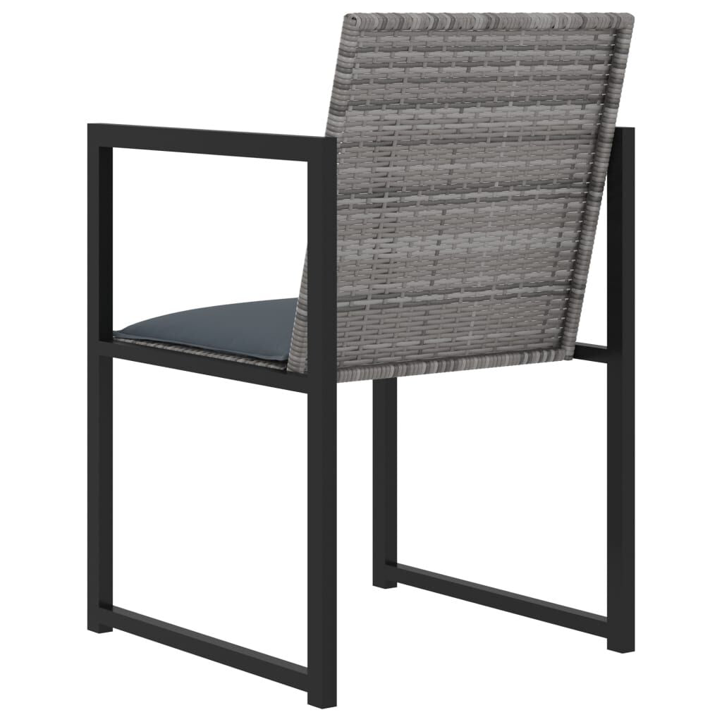 Vidaxl Set De Comedor Para Jardín 7 Pzas Cojines Ratán Sintético Gris_4