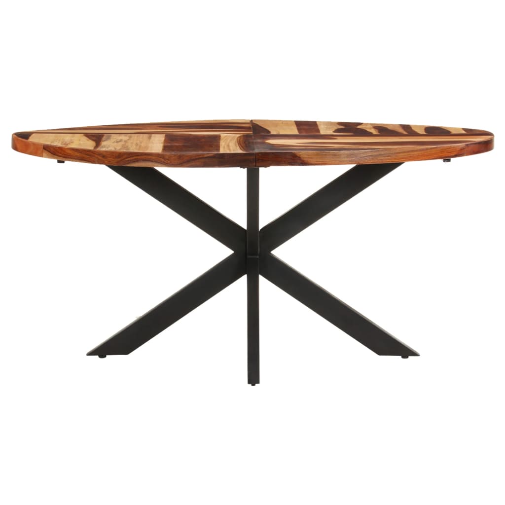 Mesa De Comedor Madera Maciza De Acacia 160x90x75 Cm_0