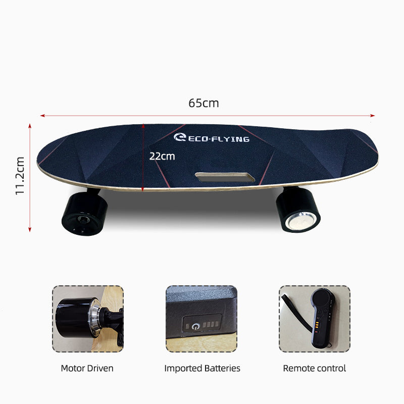 Skate Eléctrico Hi-flying H2s-01 350w-25.2v-2000mah (50,4wh) - Rueda 72mm_3
