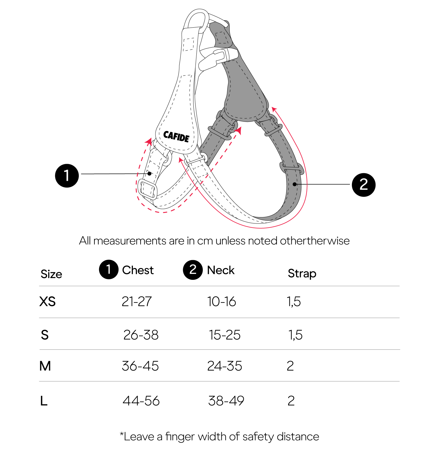 Cafide Arnés De Cuero Vegano step-in Burdeos. Modelo Jala. Talla Xs_4