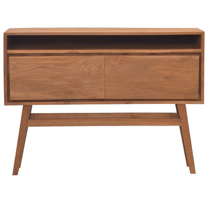 Mesa Consola De Madera Maciza De Teca 110x30x79 Cm_1