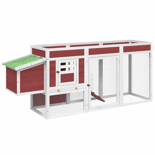 Vidaxl Gallinero Madera Maciza De Pino Moca 204x50x84 Cm_0