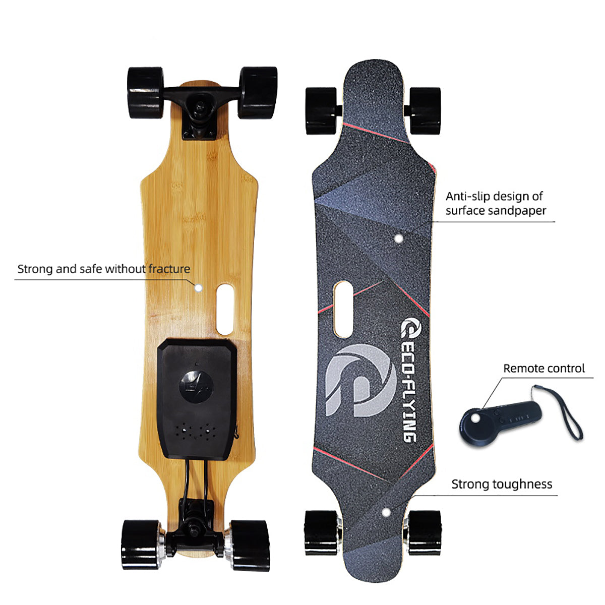 Skate Eléctrico Hi-flying H2s-02 350wx2-25.2v (50,4wh) - Rueda 70mm_2