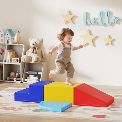 Homcom Juego De 4 Bloques Psicomotricidad Para Niños Multicolor_1