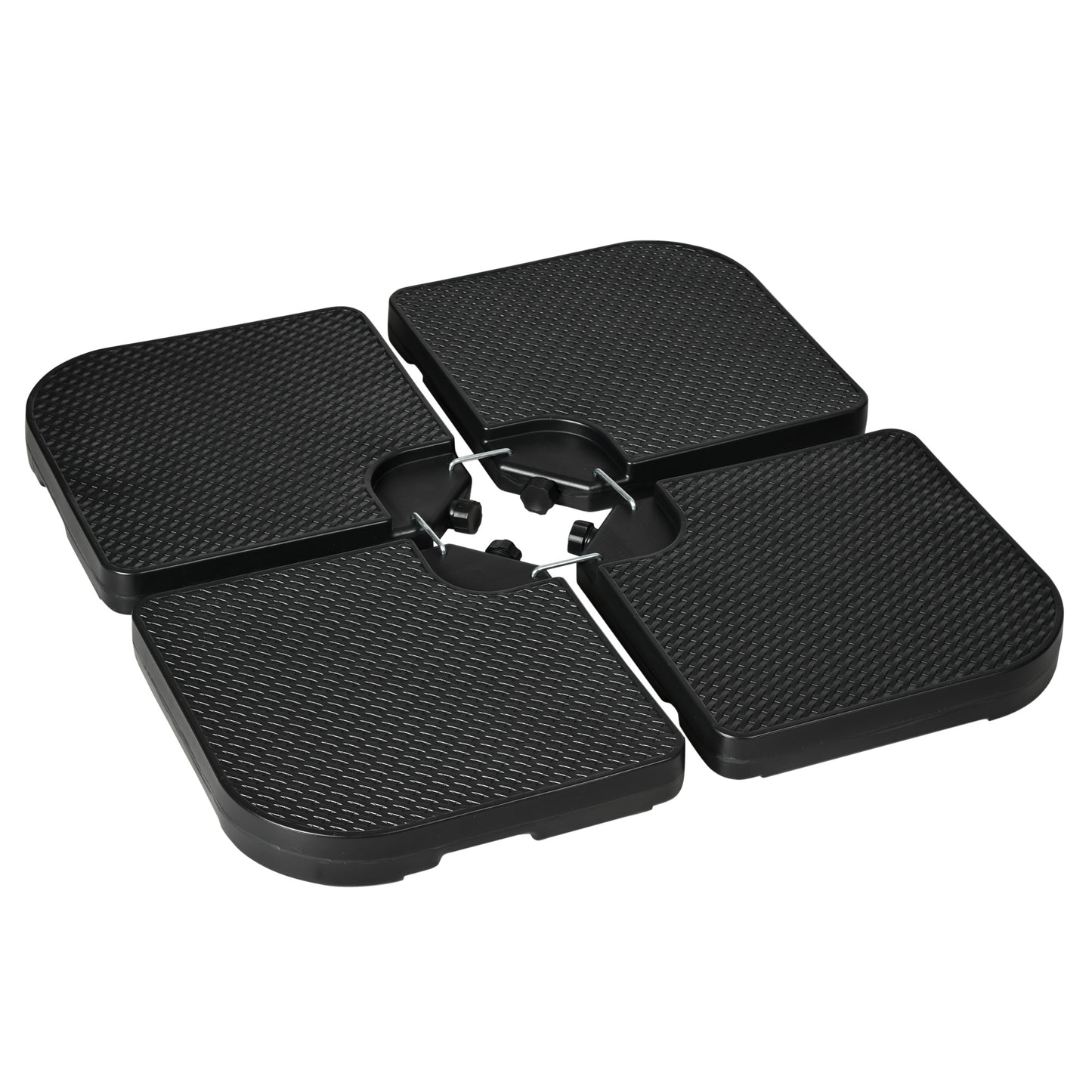 Outsunny Base Para Sombrilla De 4 Piezas Rellenable Con Agua 59 Kg O Arena 80 Kg_0