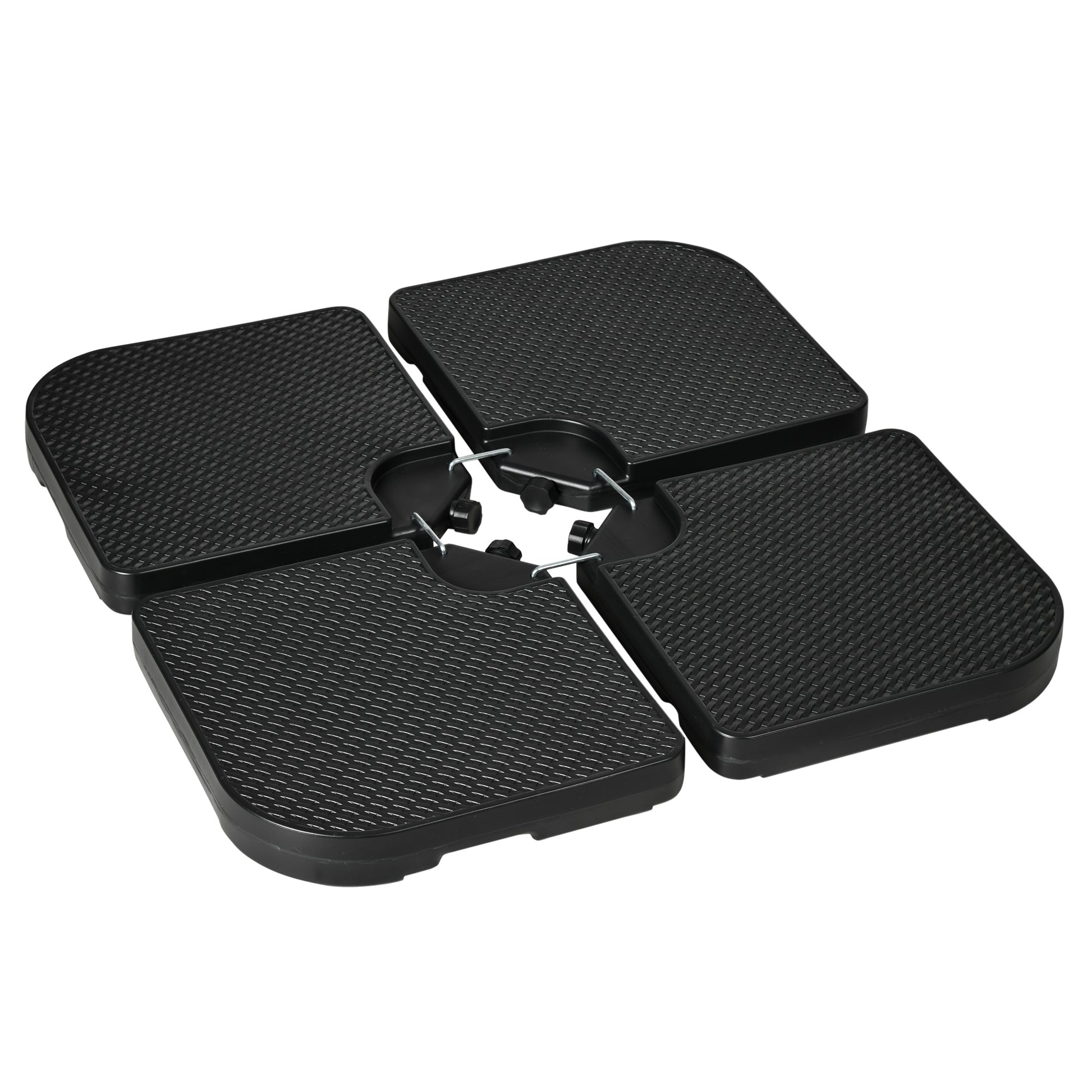 Outsunny Base Para Sombrilla De 4 Piezas Rellenable Con Agua 59 Kg O Arena 80 Kg_0