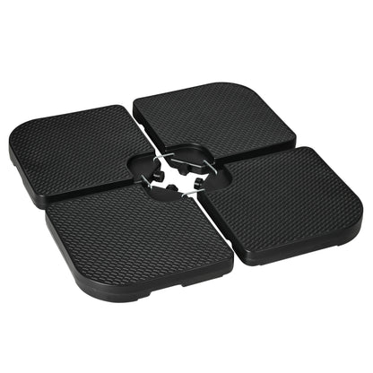 Outsunny Base Para Sombrilla De 4 Piezas Rellenable Con Agua 59 Kg O Arena 80 Kg_0
