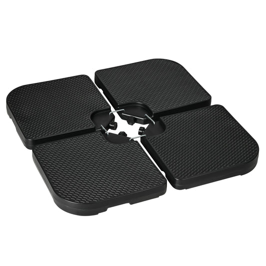 Outsunny Base Para Sombrilla De 4 Piezas Rellenable Con Agua 59 Kg O Arena 80 Kg_0