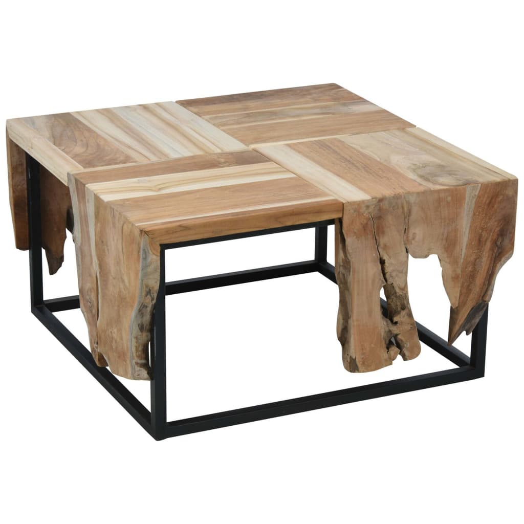 Ambiance Mesa Auxiliar De Madera De Teca 65x65x35 Cm_0
