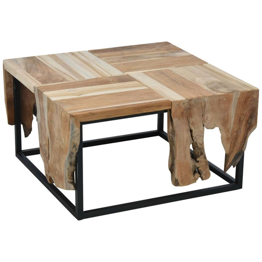 Ambiance Mesa Auxiliar De Madera De Teca 65x65x35 Cm_0