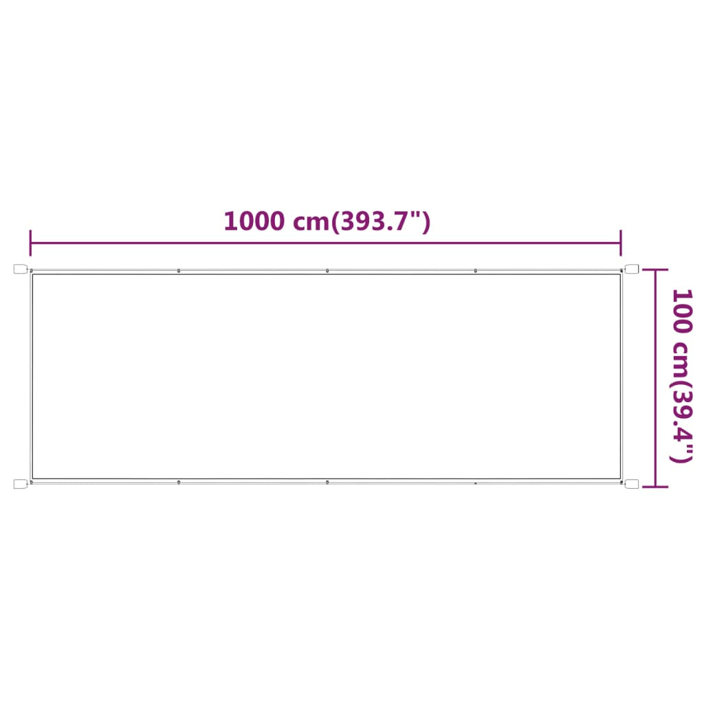 Vidaxl Toldo Vertical Beige 100x1000 Cm Tela Oxford_2