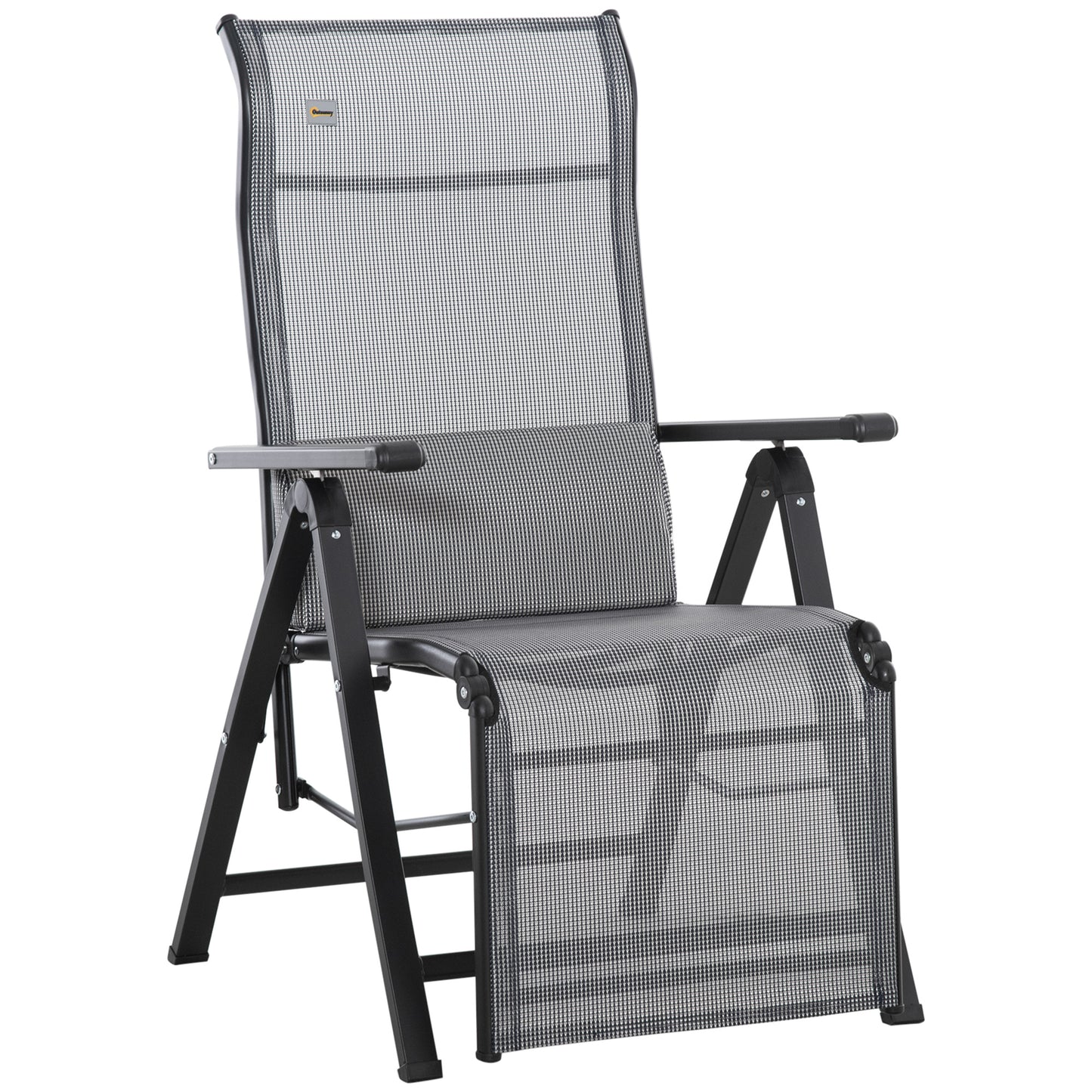 Outsunny Silla Reclinable Plegable De Jardín Con Respaldo Ajustable En 9 Posiciones_0