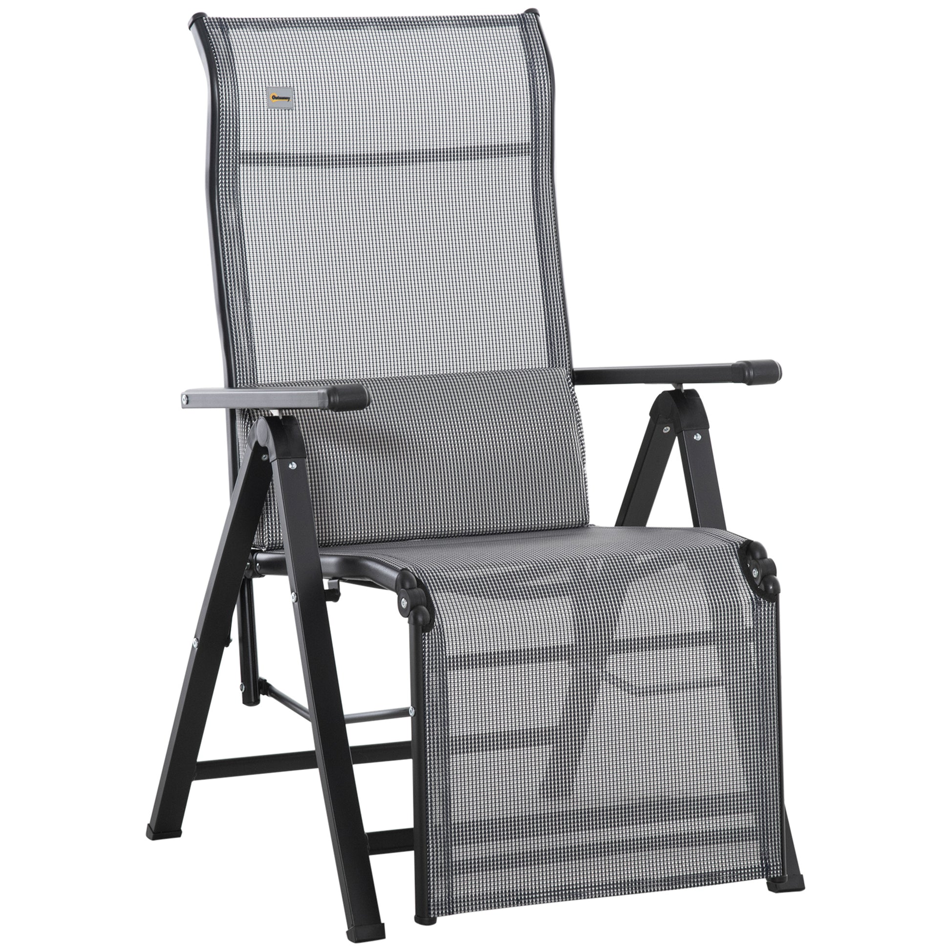 Outsunny Silla Reclinable Plegable De Jardín Con Respaldo Ajustable En 9 Posiciones_0