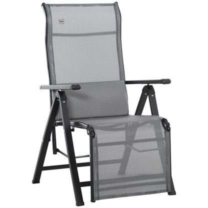 Outsunny Silla Reclinable Plegable De Jardín Con Respaldo Ajustable En 9 Posiciones_0