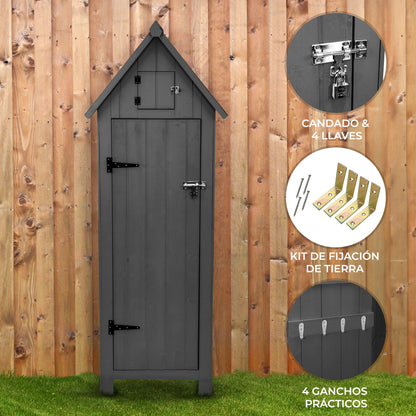 Cobertizo De Jardín De Madera - Gris_1