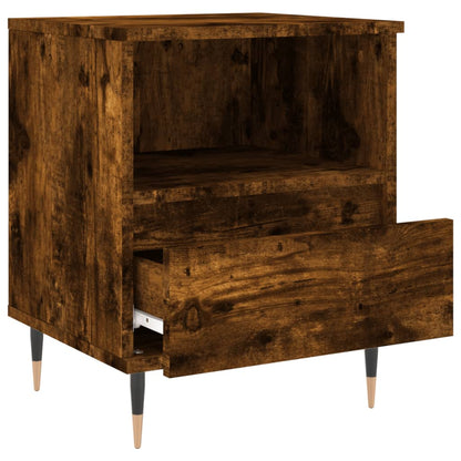 Mesitas Noche 2 Uds Madera Ingeniería Roble Ahumado 40x35x50 Cm_4