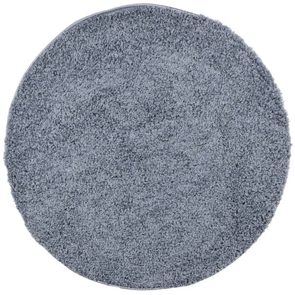Vidaxl Alfombra Peluda De Pelo Largo Moderna Pamplona Azul Ø 80 Cm_0