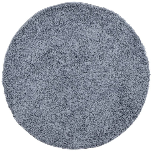 Vidaxl Alfombra Peluda De Pelo Largo Moderna Pamplona Azul Ø 80 Cm_0