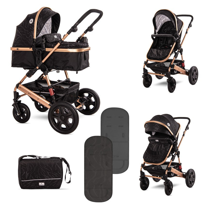 Carrito Dúo Convertible Lora Hasta 15 Kg Luxe Black_0