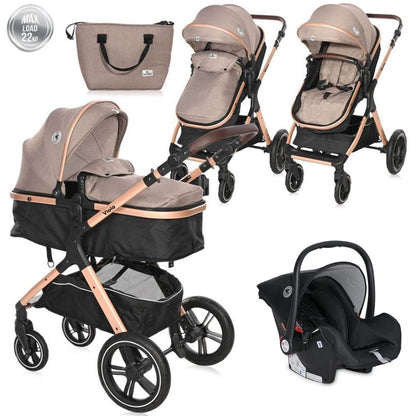 Carrito De Bebé Trío Viola Hasta 22 Kg Pearl Beige_0