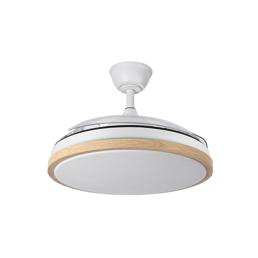 Ventilador Dc Evros 72w 6120lm Blanco/haya 107d 3asp.despegables 3000-4000-6000k Remoto+temporizador+memoria_1
