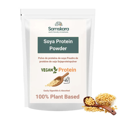 Proteína De Soja - 500g | Proteína Vegetal En Polvo Vegana Para Batidos Y Repostería, Sin Azúcares Añadidos, Sin Gluten_0