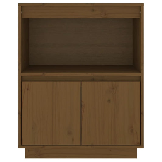 Aparador De Madera Maciza De Pino Marrón Miel 60x34x75 Cm / Vetonek_0