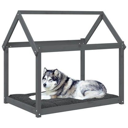 Vidaxl Cama Para Perros Madera Maciza De Pino Gris 111x80x100 Cm_3