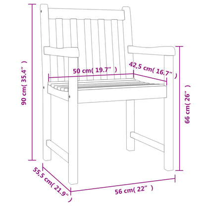 Vidaxl Sillas De Jardín 4 Uds Madera Maciza De Acacia 56x55,5x90 Cm_2