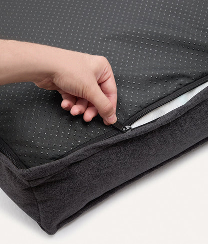 Cafide Cama De Material Reciclado Para Perro Con Tejido Basic Antracita. Modelo Cuadra.