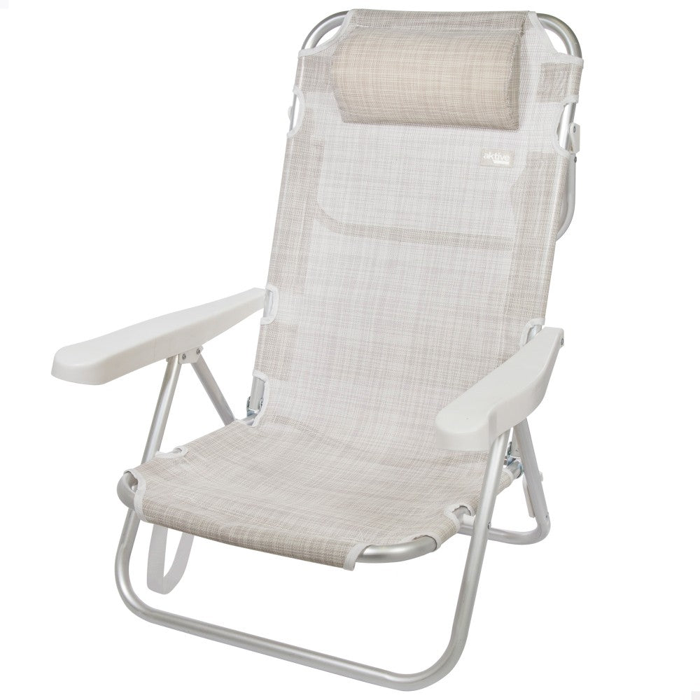 Aktive Silla Plegable Multiposición Beige C/cojín_0