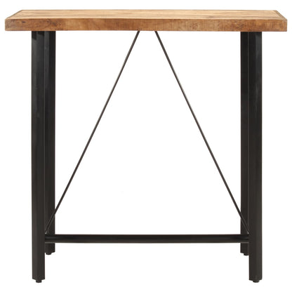 Mesa Alta De Hierro Y Madera Maciza De Mango 110x55x107 Cm_0