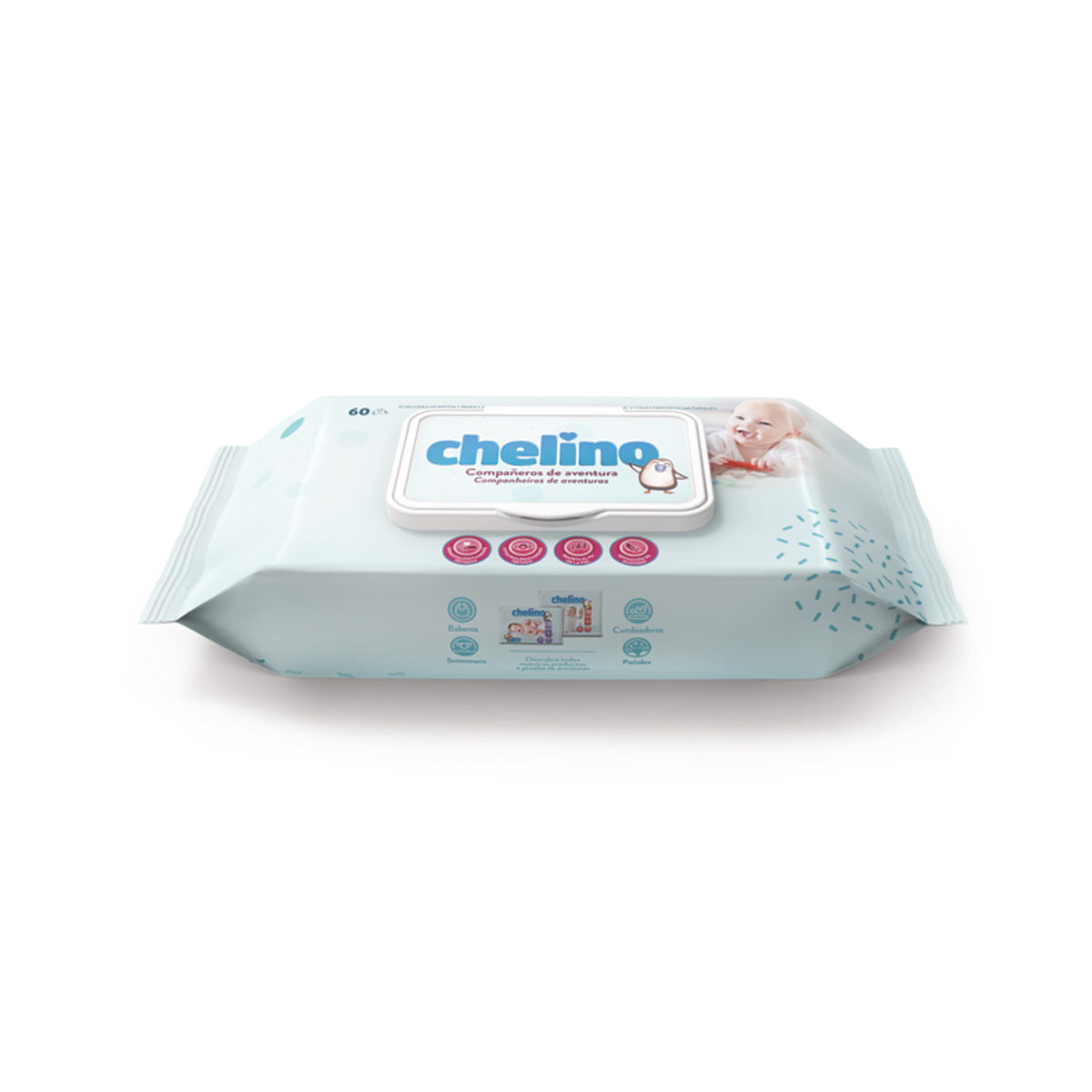 Toallitas infantiles dermo sensitive Chelino 60 unidades