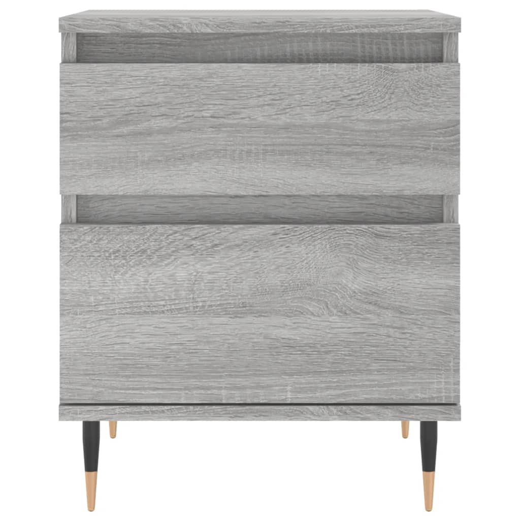 Mesita De Noche 2 Uds Madera Ingeniería Gris Sonoma 40x35x50 Cm_4