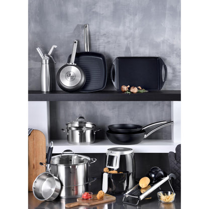 Pelador Multiple En Acero Inoxidable Foodies Color Negro Masterpro._1