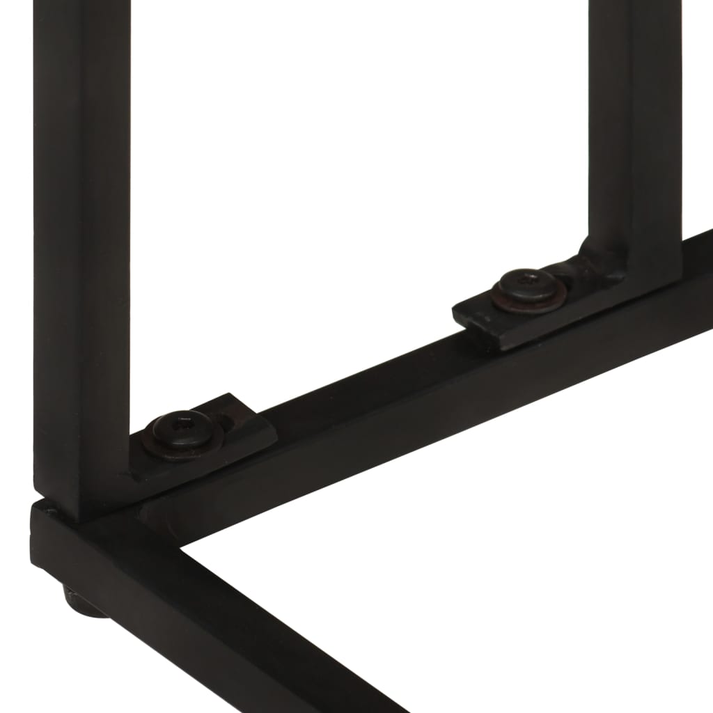 Mesa Auxiliar De Madera Maciza De Acacia 35x45x65 Cm_4