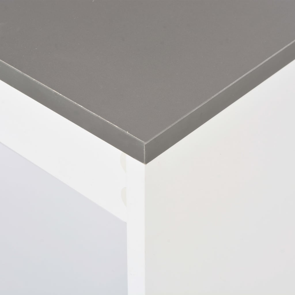 Mesa Alta De Cocina Con Estantería Blanca 110x50x103 Cm_3