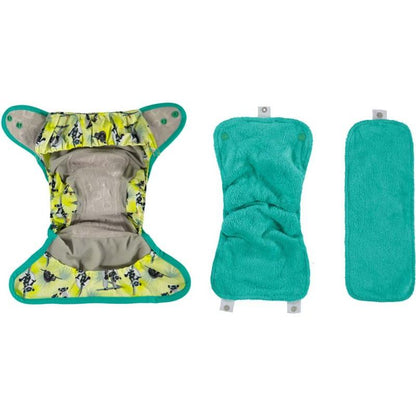 Pañal reutilizable bambú Pop-in corchetes Lemur Close Parent