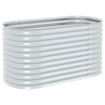 Arriate De Acero Galvanizado Plateado 160x80x81 Cm_0