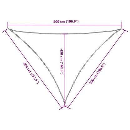 Vidaxl Toldo De Vela Triangular Tela Oxford Negro 4x5x5 M_2