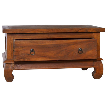 Mesa De Centro De Madera Maciza De Teca 80x50x40 Cm_0