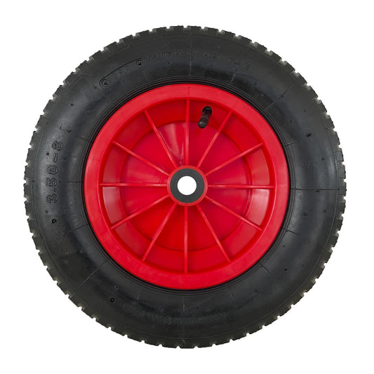 Rueda Carretilla Invernadero Neumática Llanta Plástico, Ø 370 Mm. Eje Ø 20 Mm.