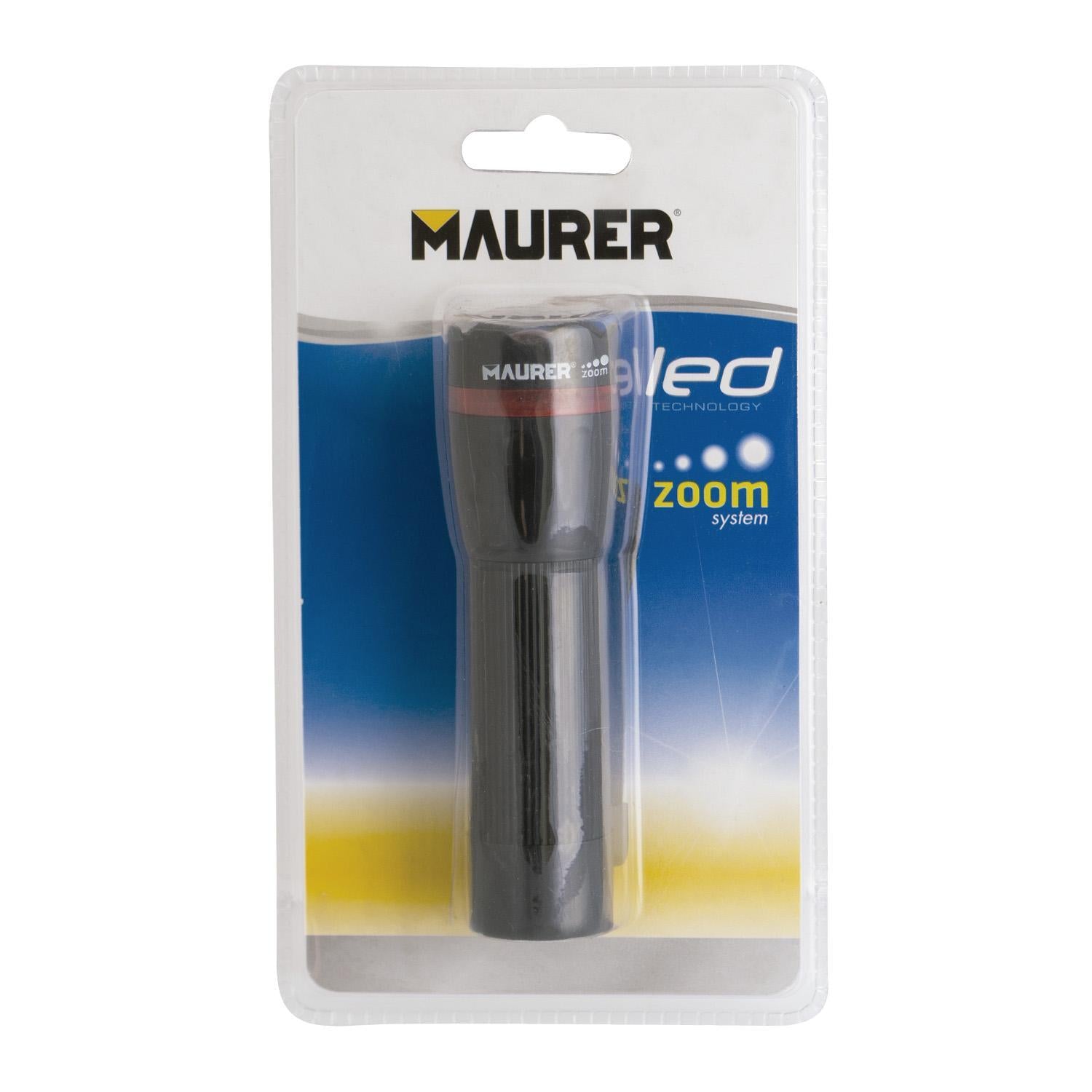 Linterna Led De Mano A Pilas (3 Aaa) 50 Lumenes Con Mango Engomado Y Función Zoom_2