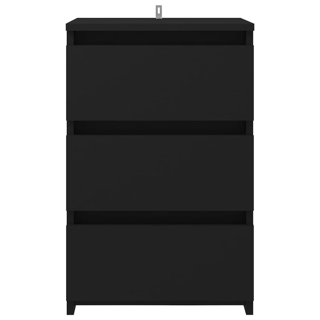 Mesitas De Noche 2 Uds Madera De Ingeniería Negro 40x35x62,5cm_2