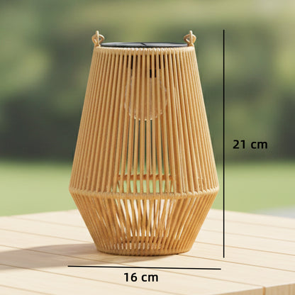 Outsunny Set De 2 Farolas Solares Exterior De Ratán Colgantes Ip44 Marrón_2