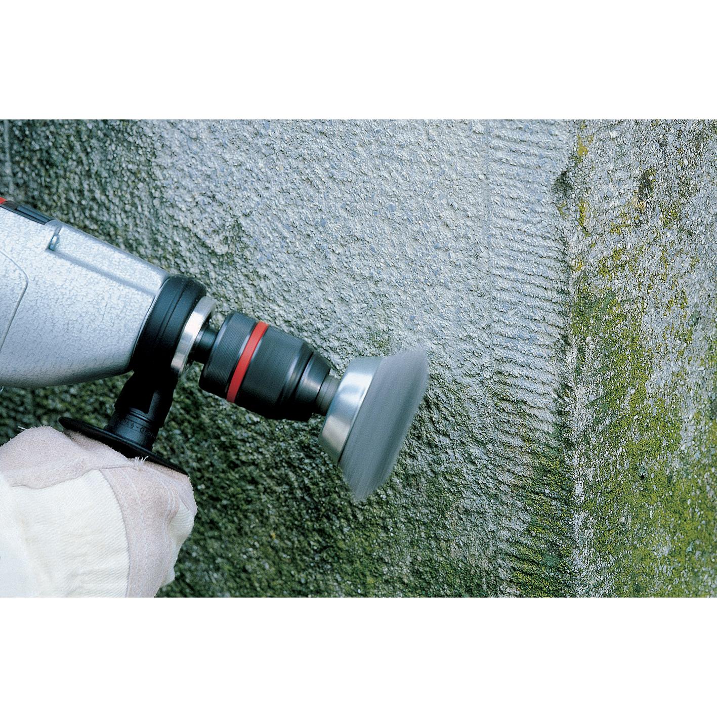 Cepillo metálico de copa para taladro vástago hexagonal 1/ 4" (6,35 mm) Ø 75 mm