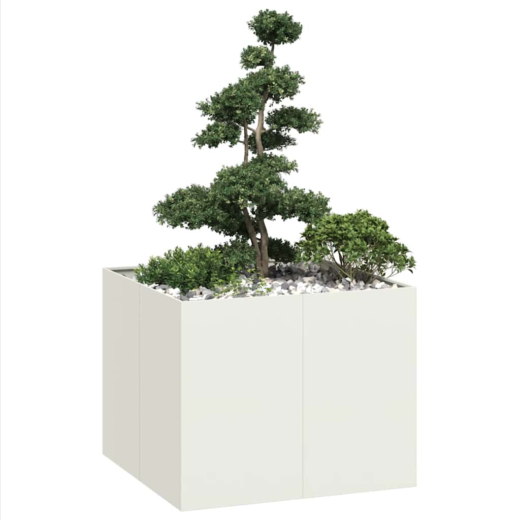 Jardinera Acero Blanco 100x100x80 Cm_1