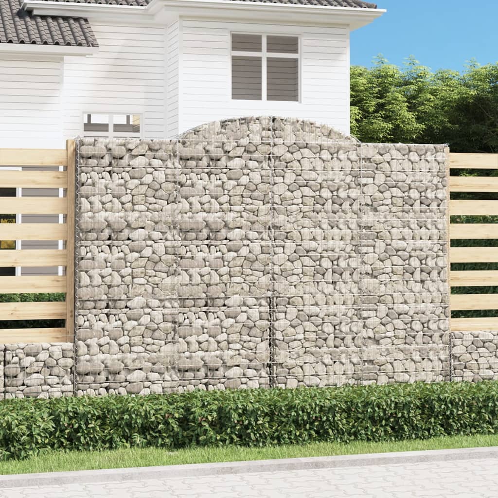 Cestas De Gaviones 8 Uds Forma De Arco Hierro 300x50x220/240 Cm_1