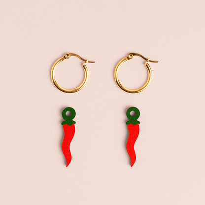 Pendientes Chili De Madera | Joyería Artesanal, Ligera Y Elegante | Diseño Natural Y Original_2