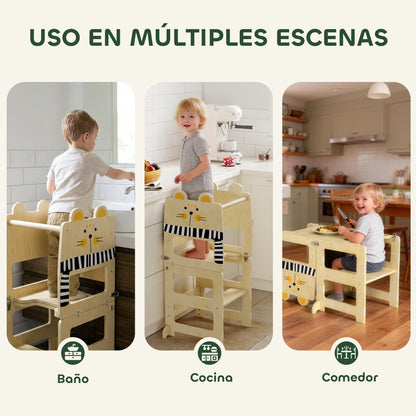 Aiyaplay Torre De Aprendizaje 3 En 1 Plegable Convertible En Escritorio Y Silla_5